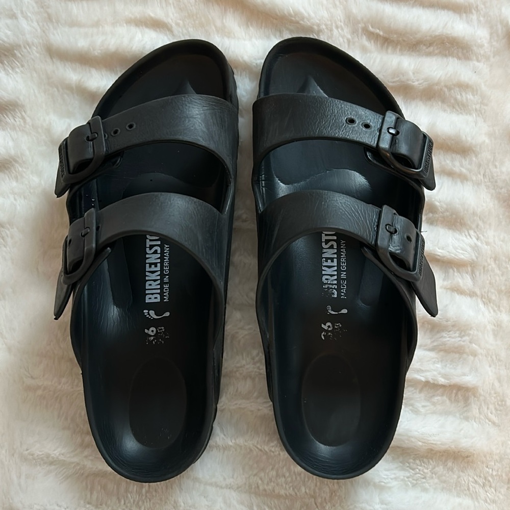 Black Rubber Birkenstocks
